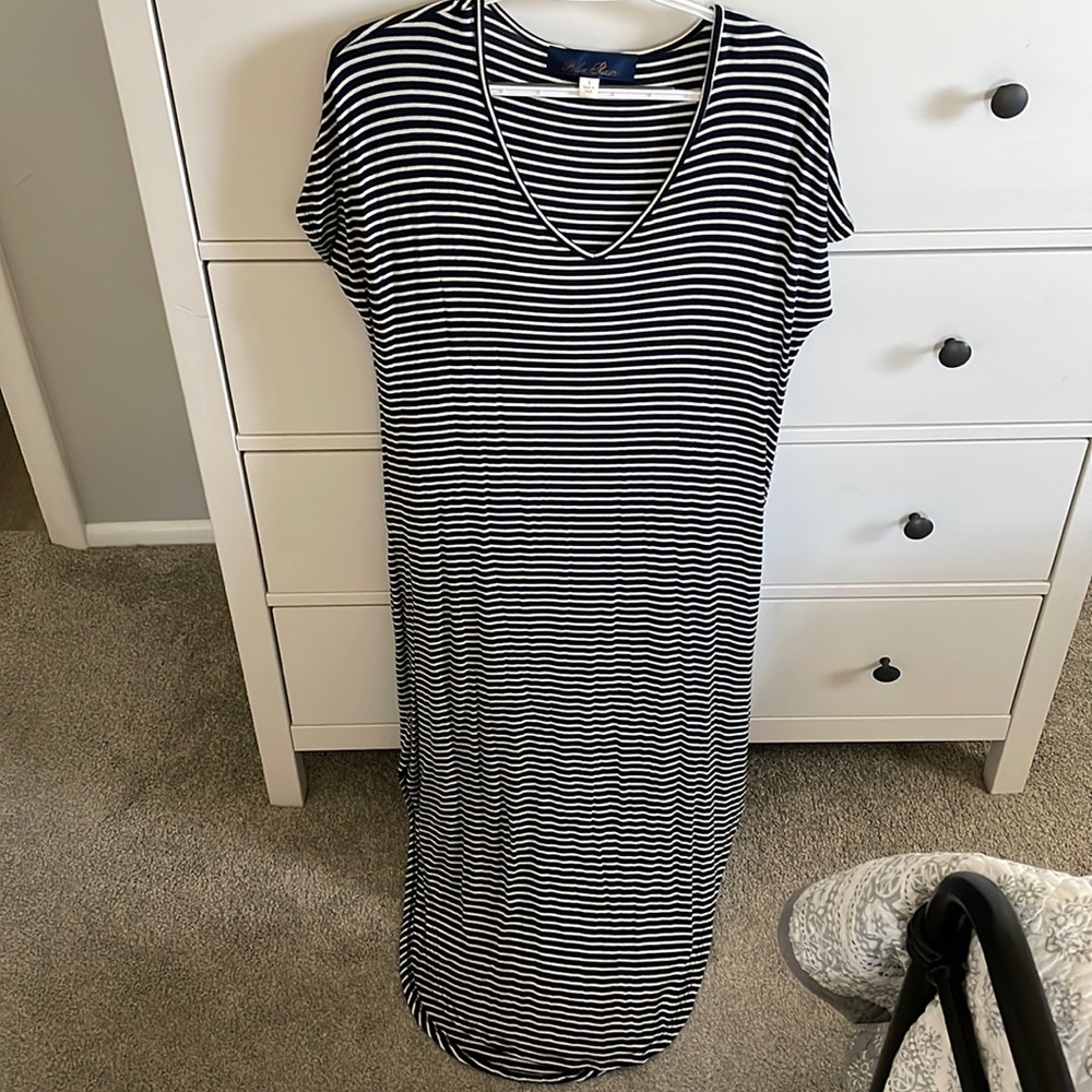 Blue Stripe Francesca’s Midi Dress
